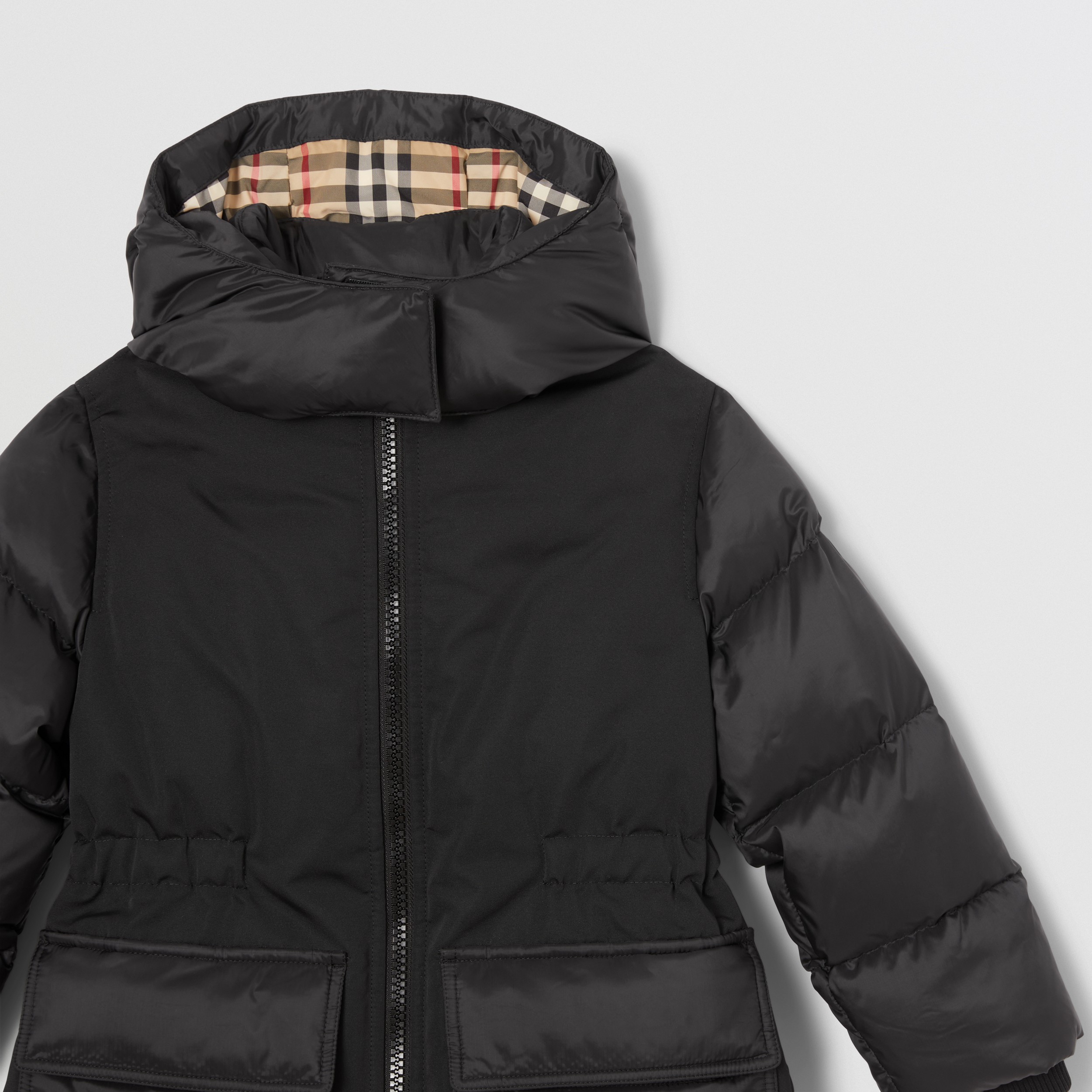 Horseferry Print Down-filled Puffer Coat in Black - Children | Burberry® Official - 4