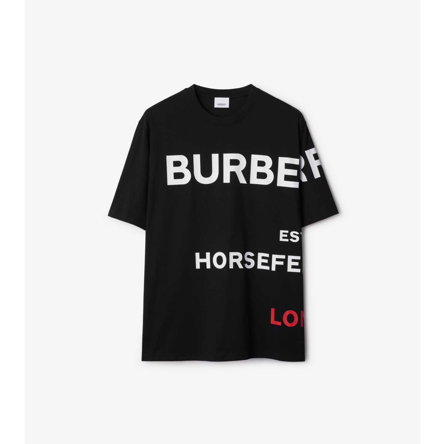 Horseferry Cotton T-shirt in Black - Men | Burberry® Official