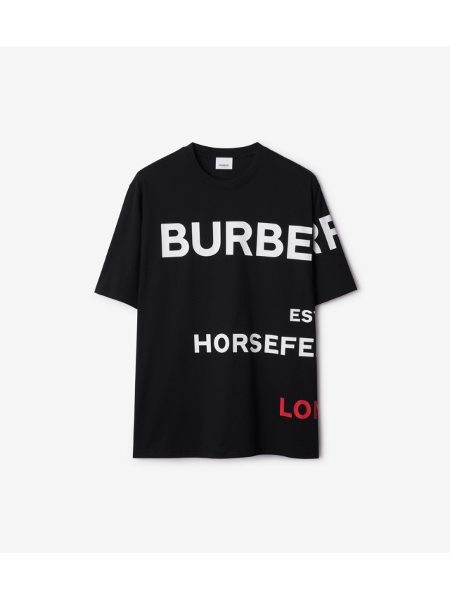 ホースフェリー コットンTシャツ (ブラック) - メンズ | Burberry®公式 