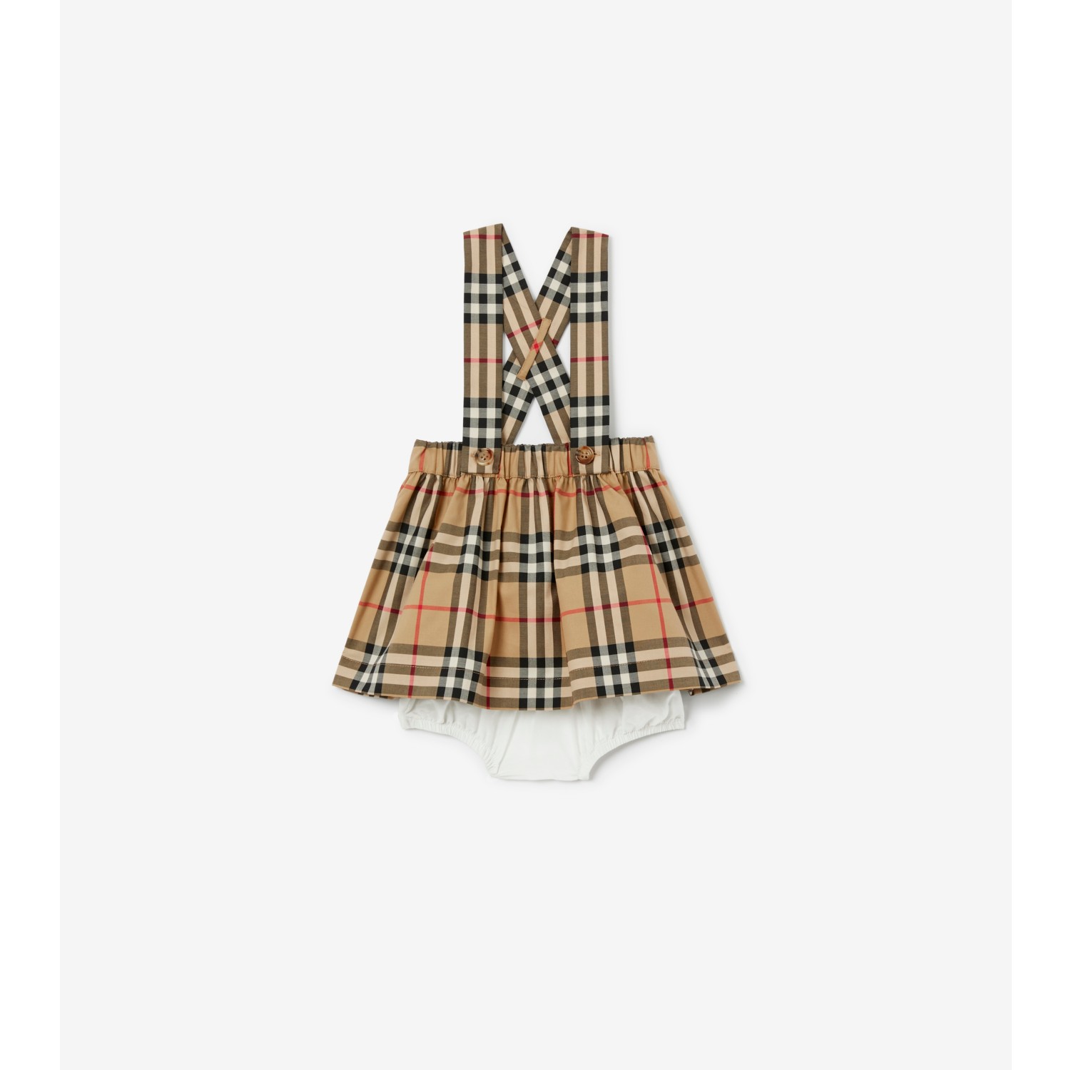 Check Three-piece Baby Gift Set in Archive beige - Children | Burberry