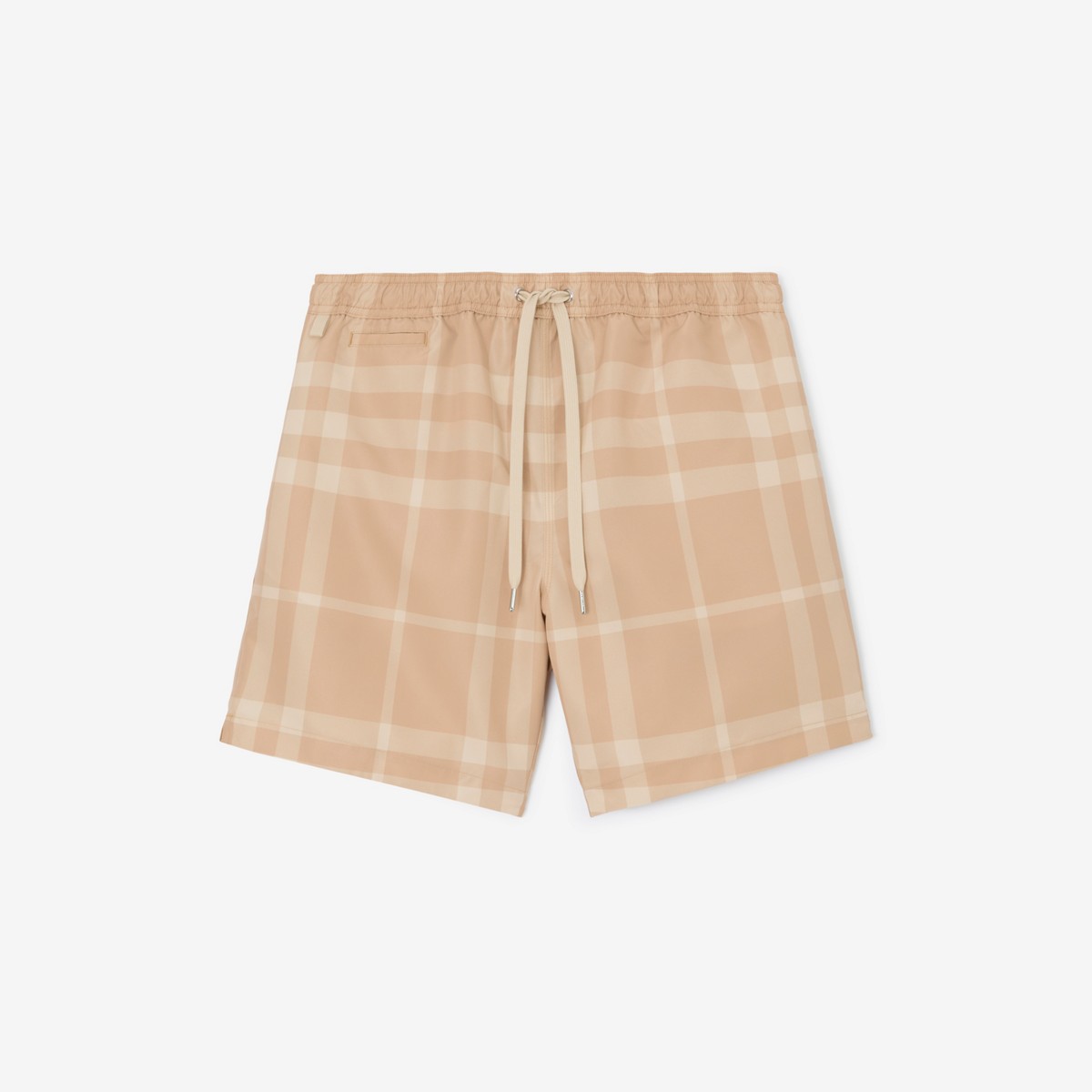 Shop Burberry Check Swim Shorts In Soft Fawn