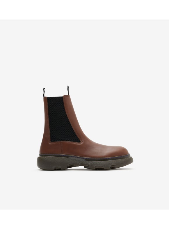 Burberry leather shop boots sale