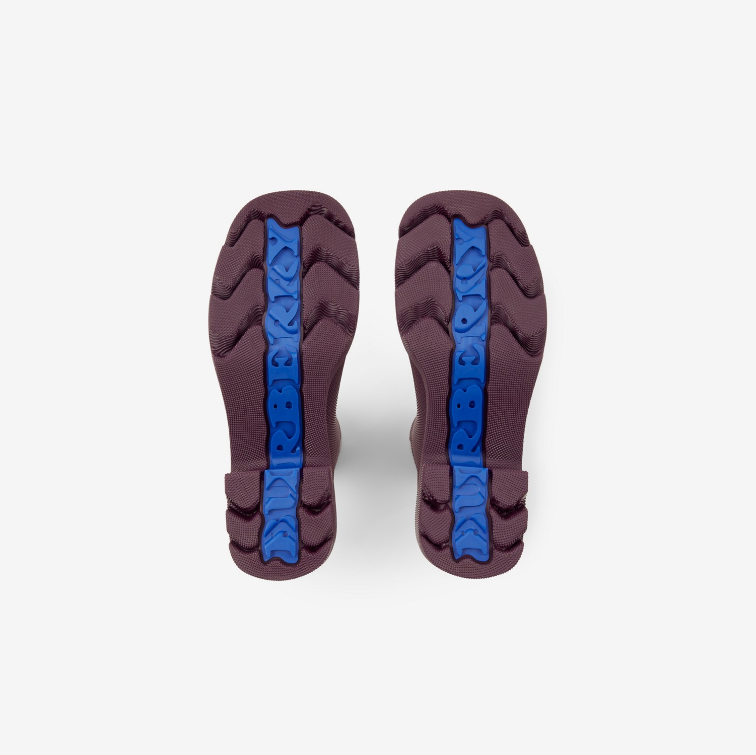 Rubber Marsh Heel Boots in Aubergine - Women | Burberry® Official