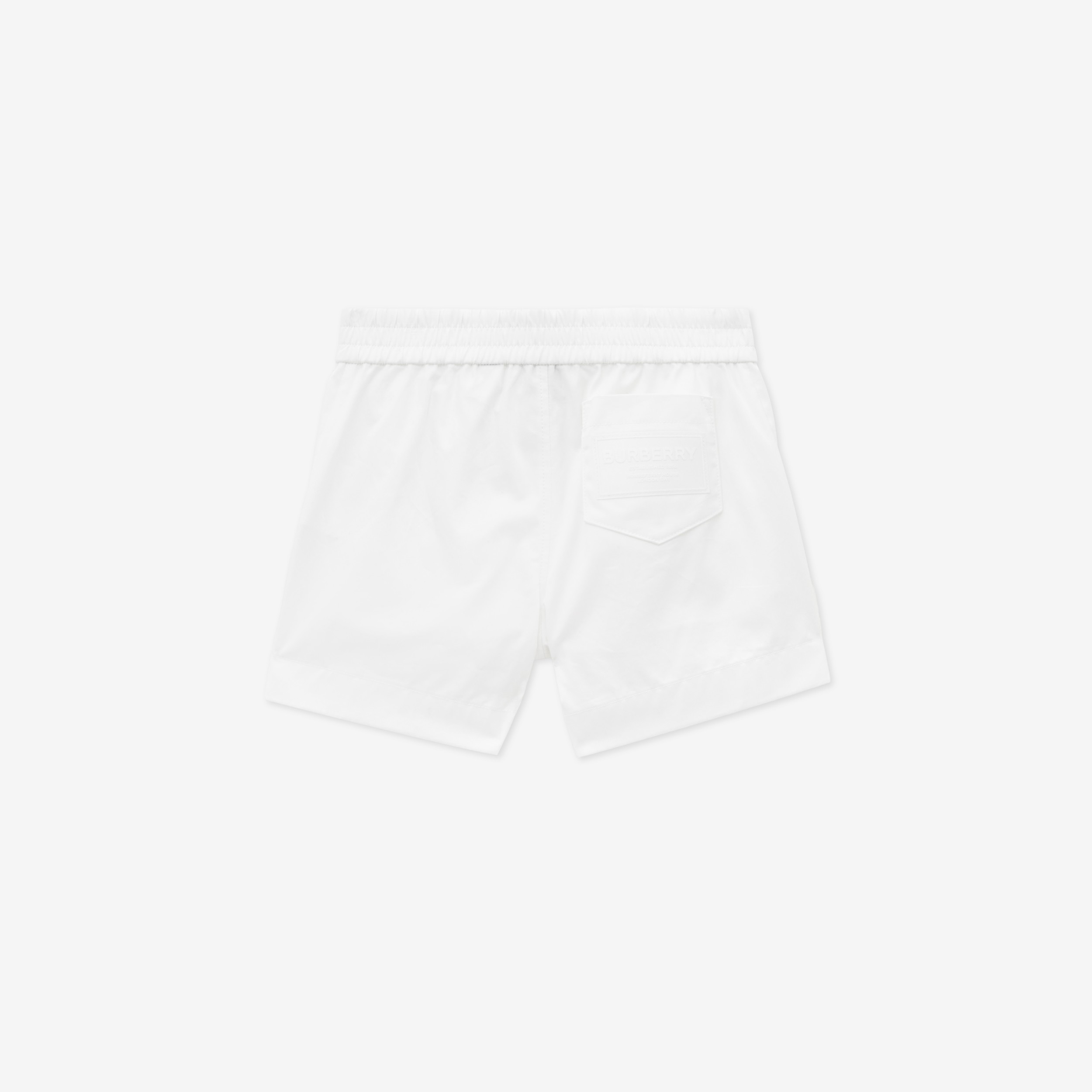 Horseferry Appliqué Cotton Twill Shorts in White | Burberry® Official - 2
