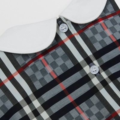 burberry pattern collar t shirt