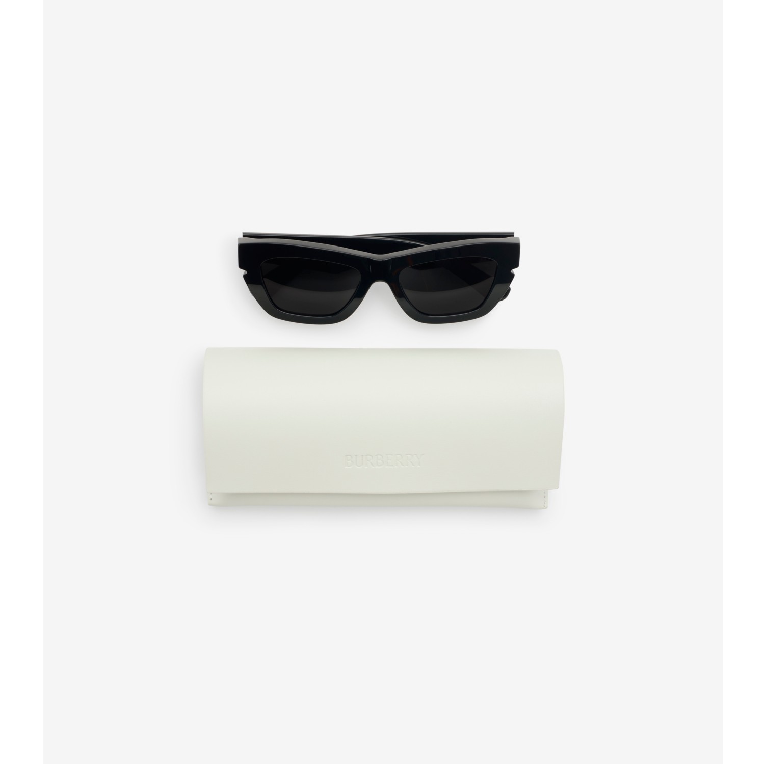 Lunettes de soleil œil-de-chat Check incrusté​