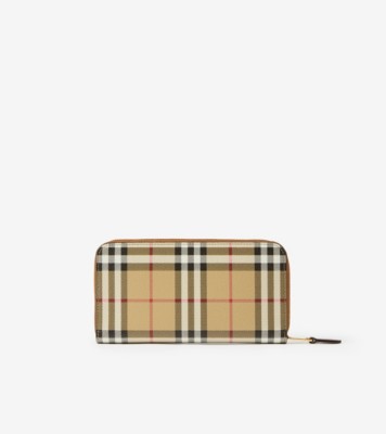 Burberry Women's Checked Card Holder - Blue - Wallets