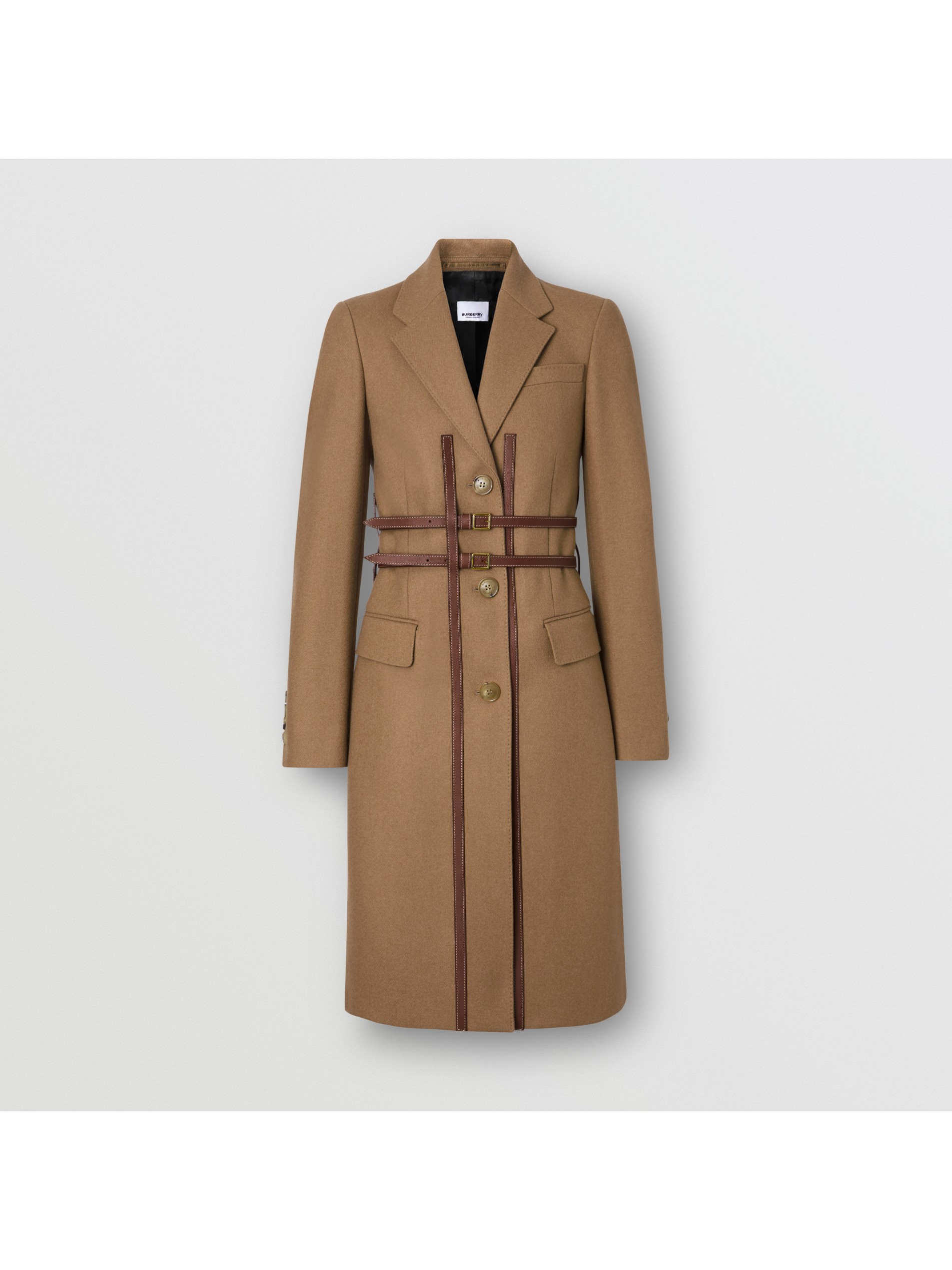 皮革马术细节羊毛量裁外套