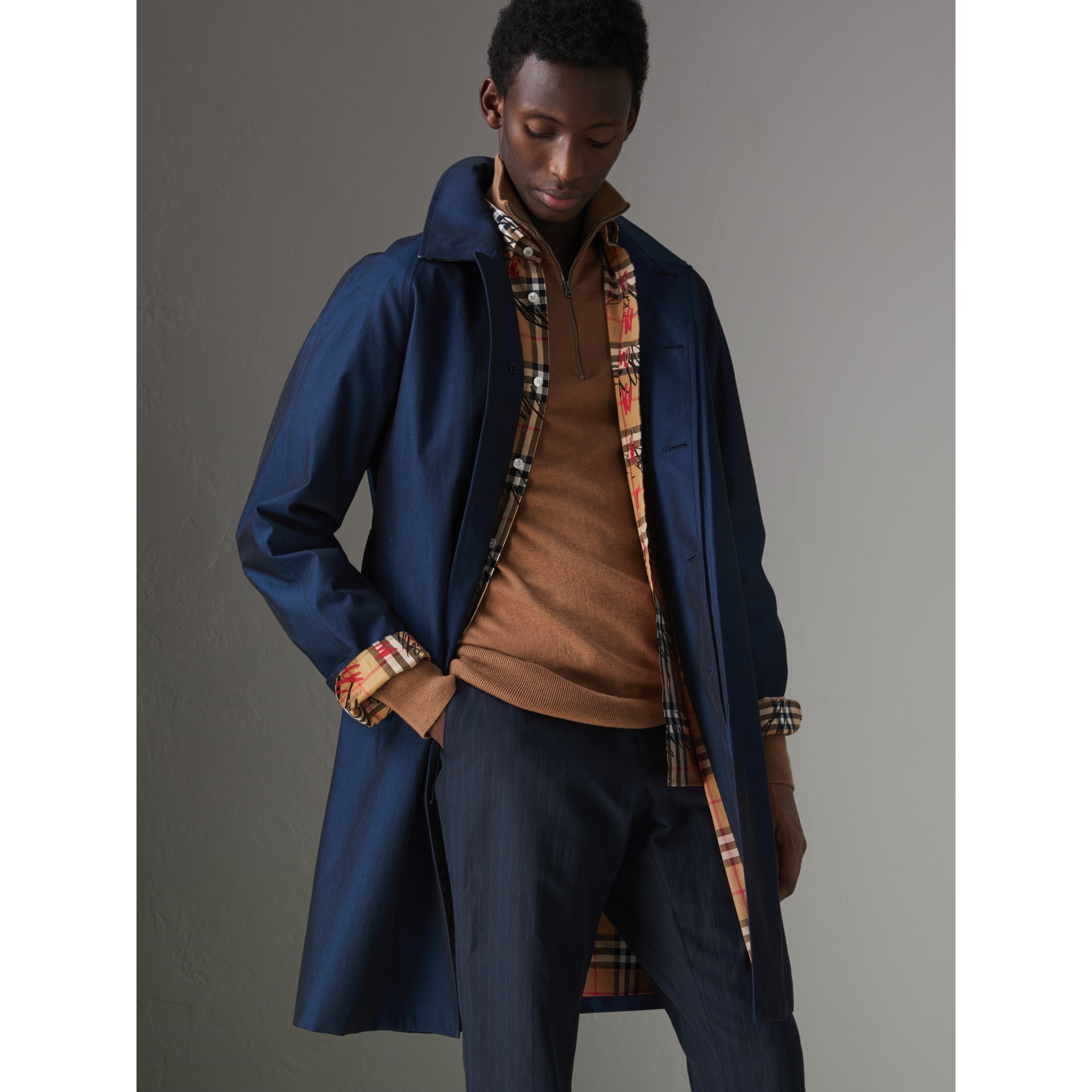 The Camden Car Coat in Bright Regency Blue - Men | Burberry United States