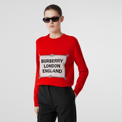 burberry red sweater
