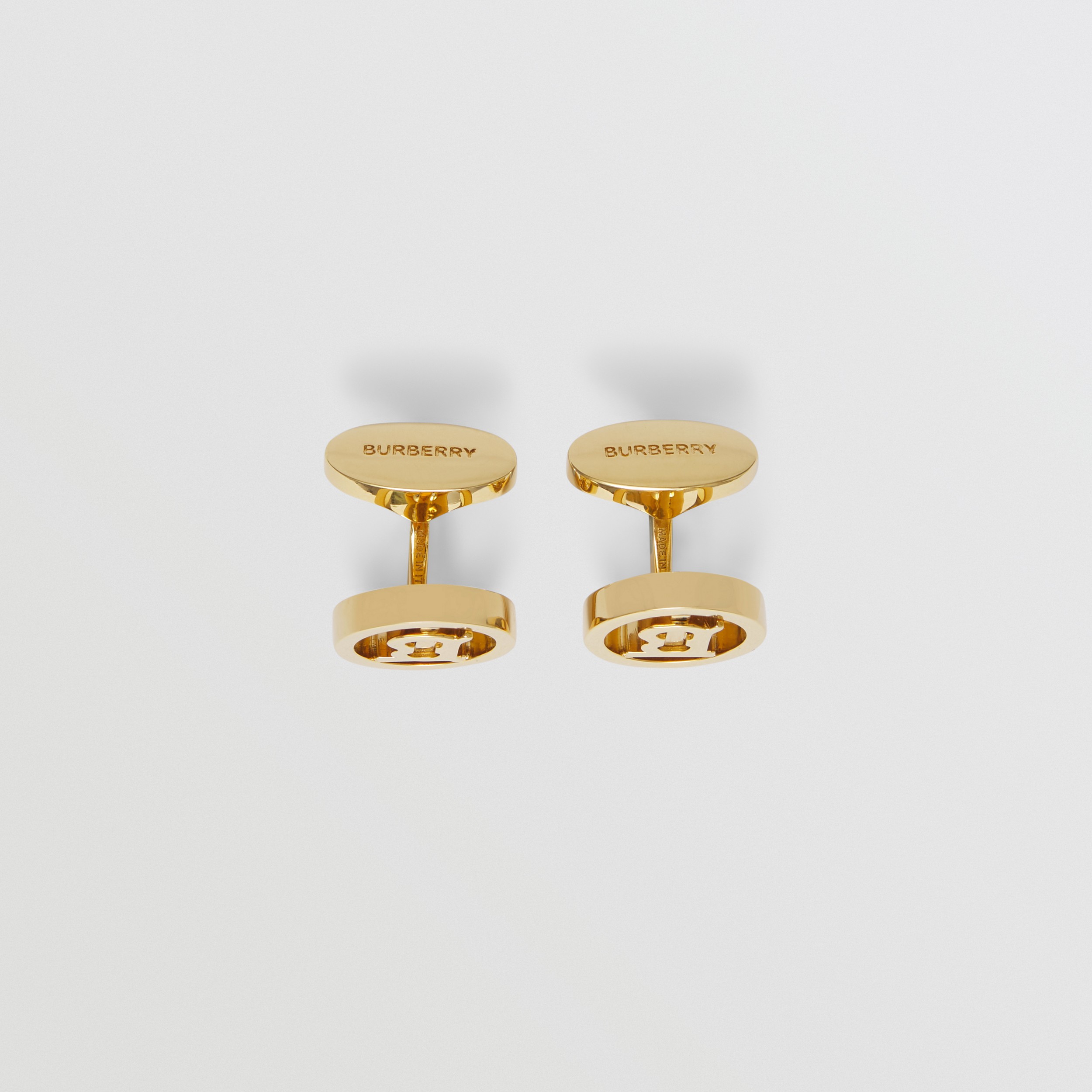 Monogram Motif Gold-plated Cufflinks in Light - Men | Burberry® Official - 3