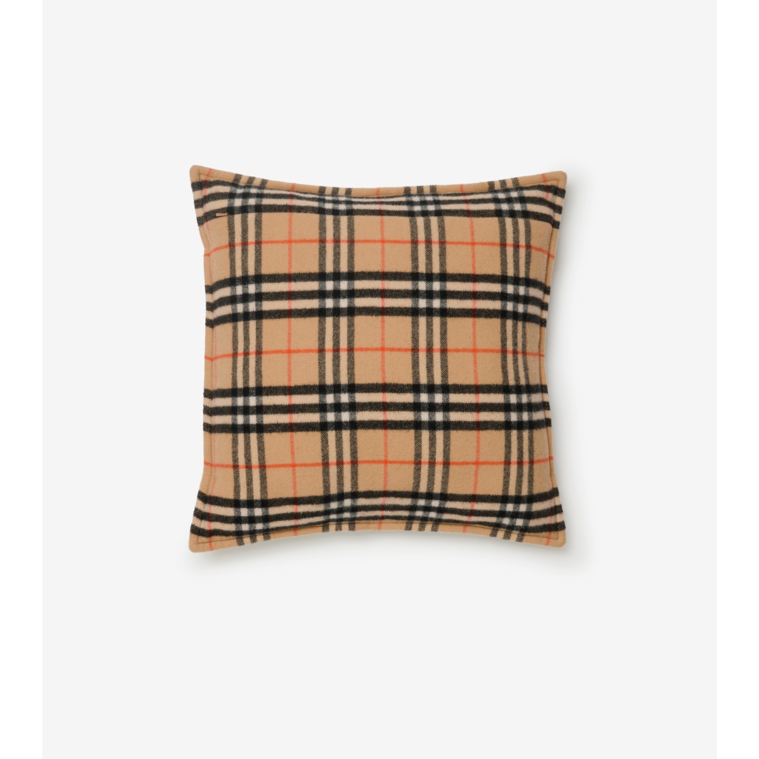 Coussin en laine et cachemire Check