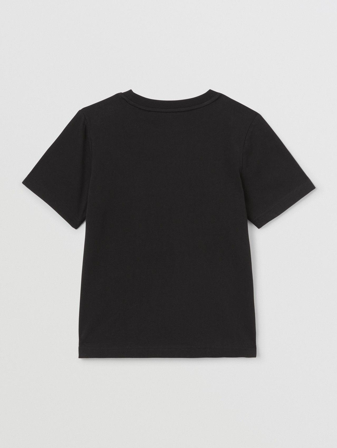 엠브로이더리 로고 코튼 티셔츠 in 블랙