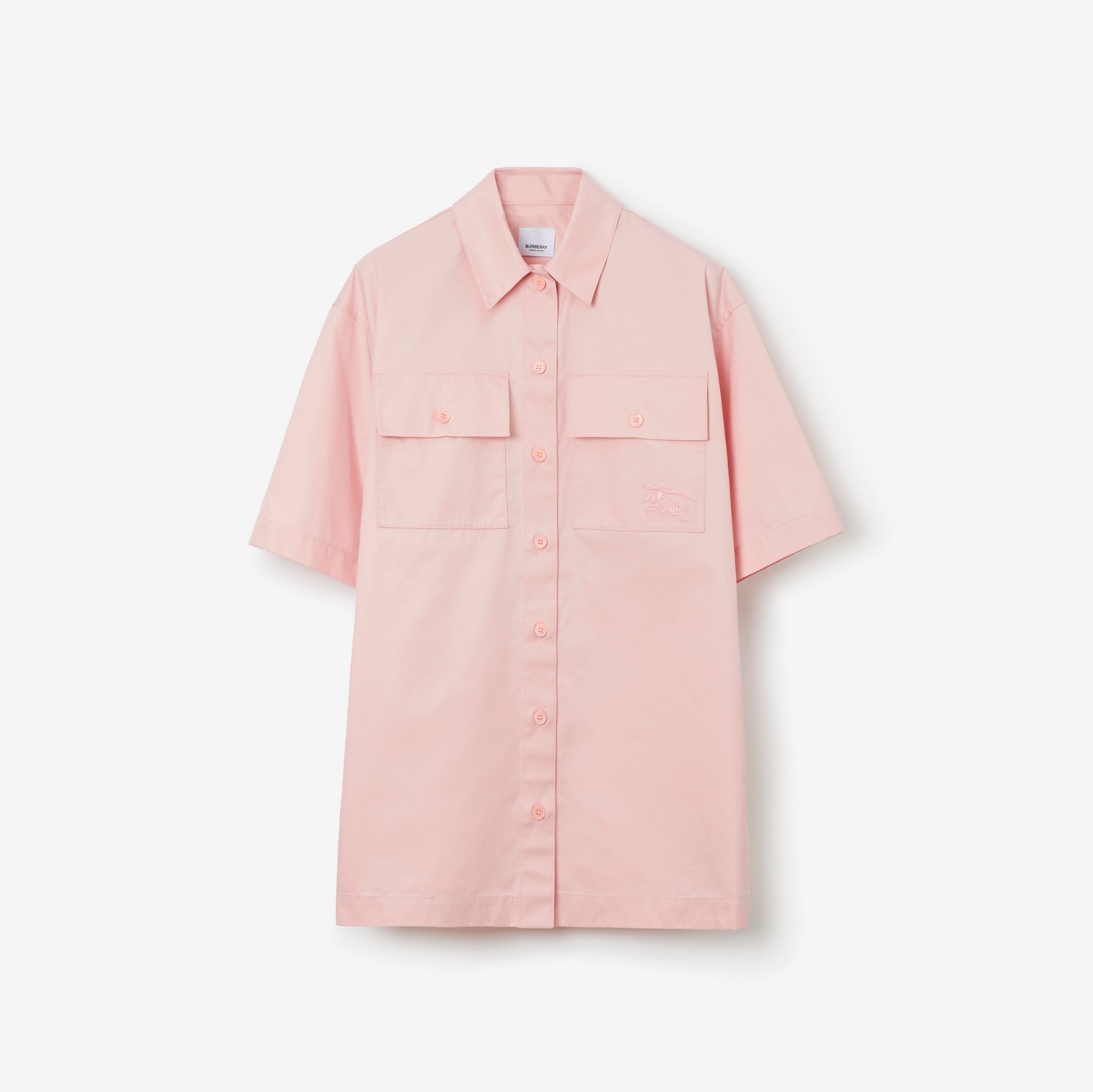 EKD Technical Gabardine Oversized Shirt in Soft Blossom - Women | Burberry® Official