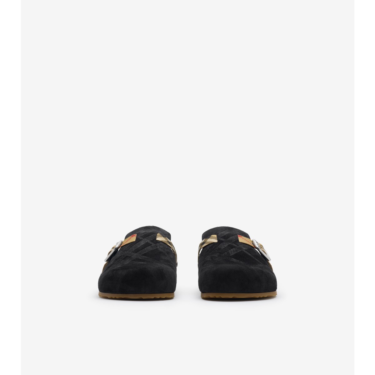  Check Suede Urchin Clogs