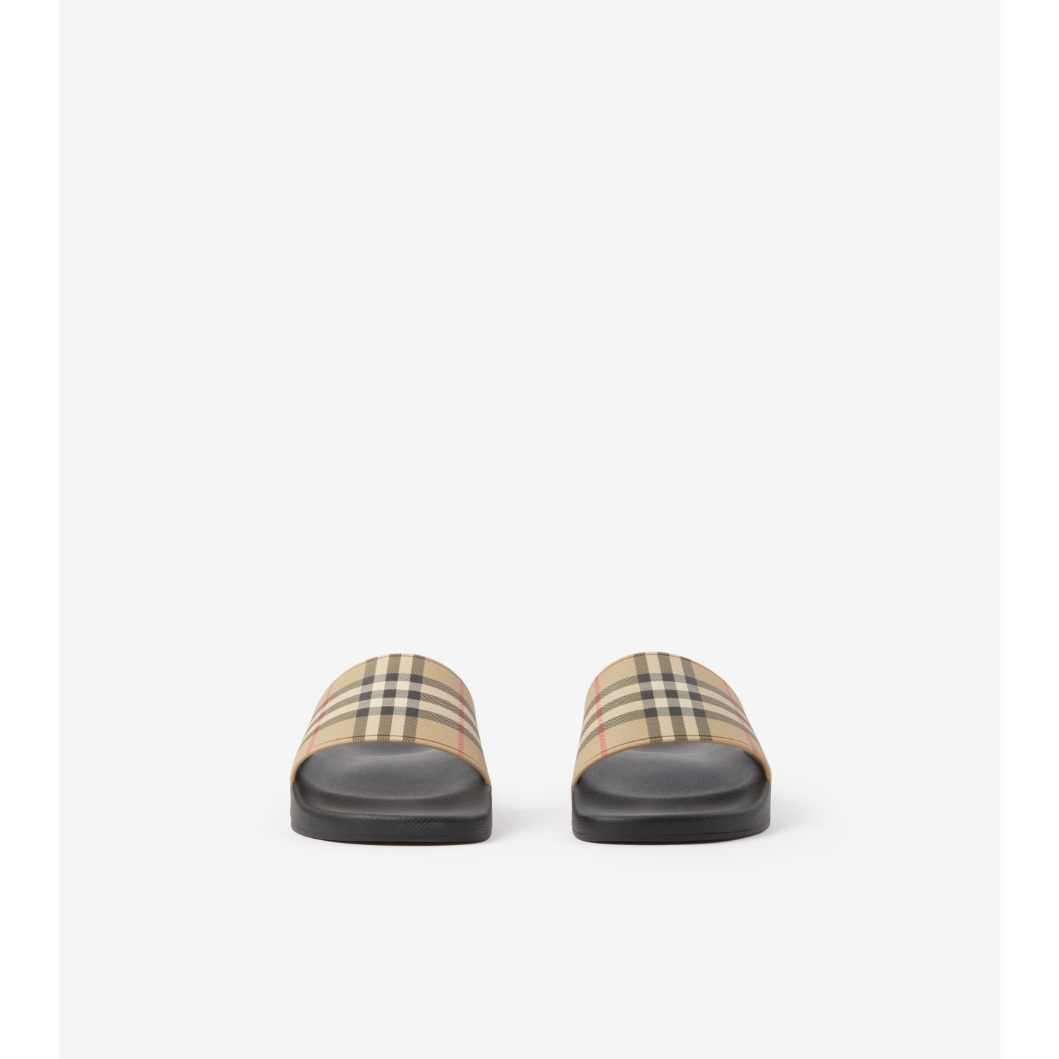 Mens burberry best sale slides sale