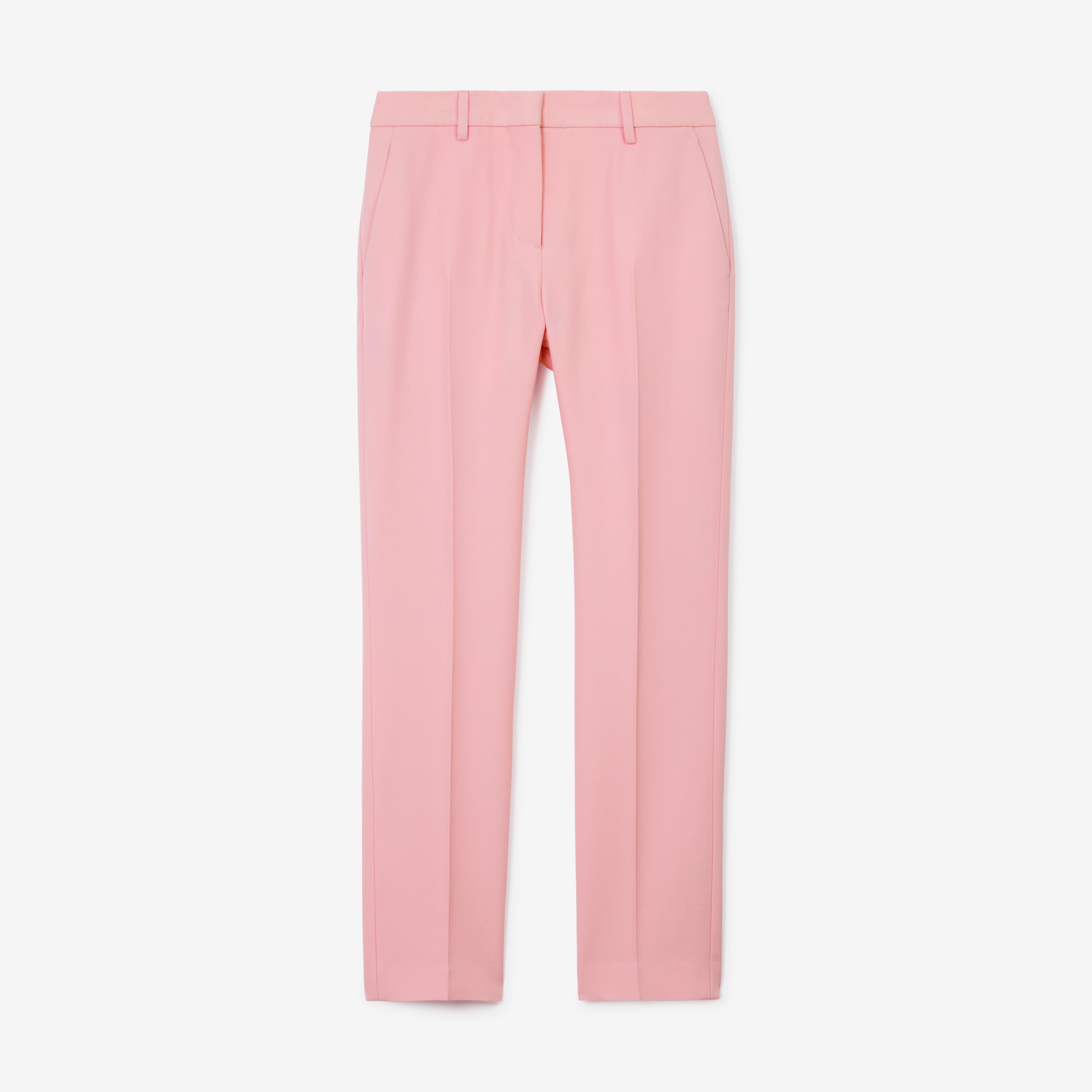 Grain De Poudre Wool Tailored Trousers in Seashell Pink - Women | Burberry® Official - 1