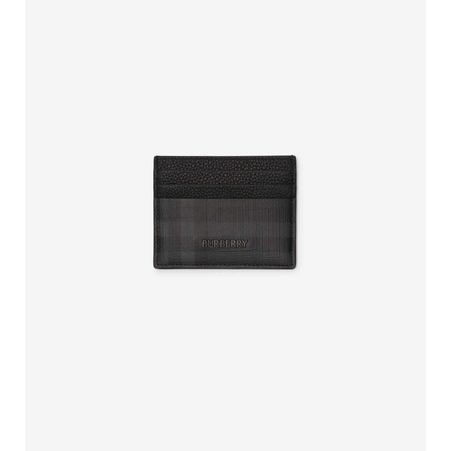 City Check Card Case in Iron grey - Men, Cotton, Technical | Burberry® Official