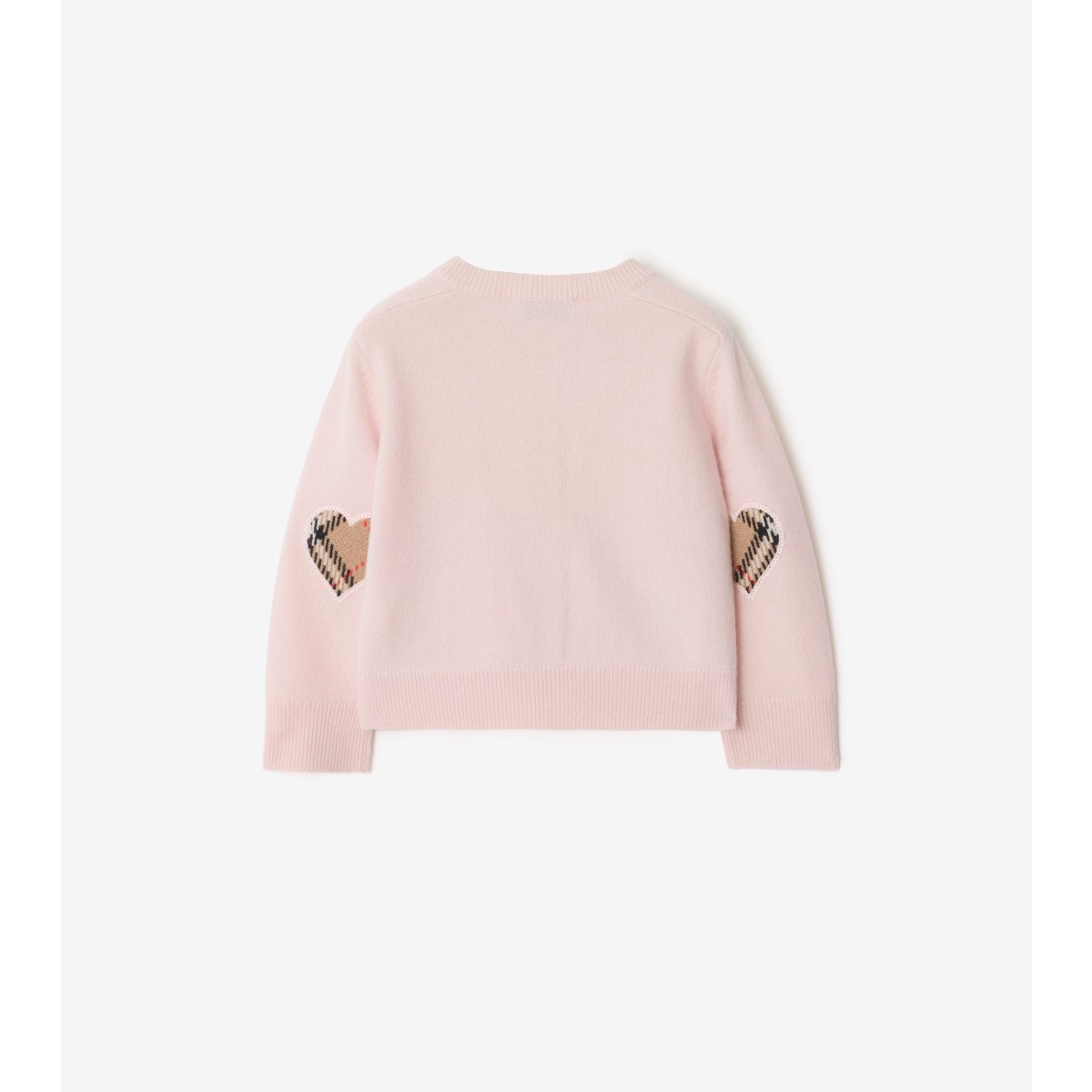  Check Patch Wool Cashmere Cardigan