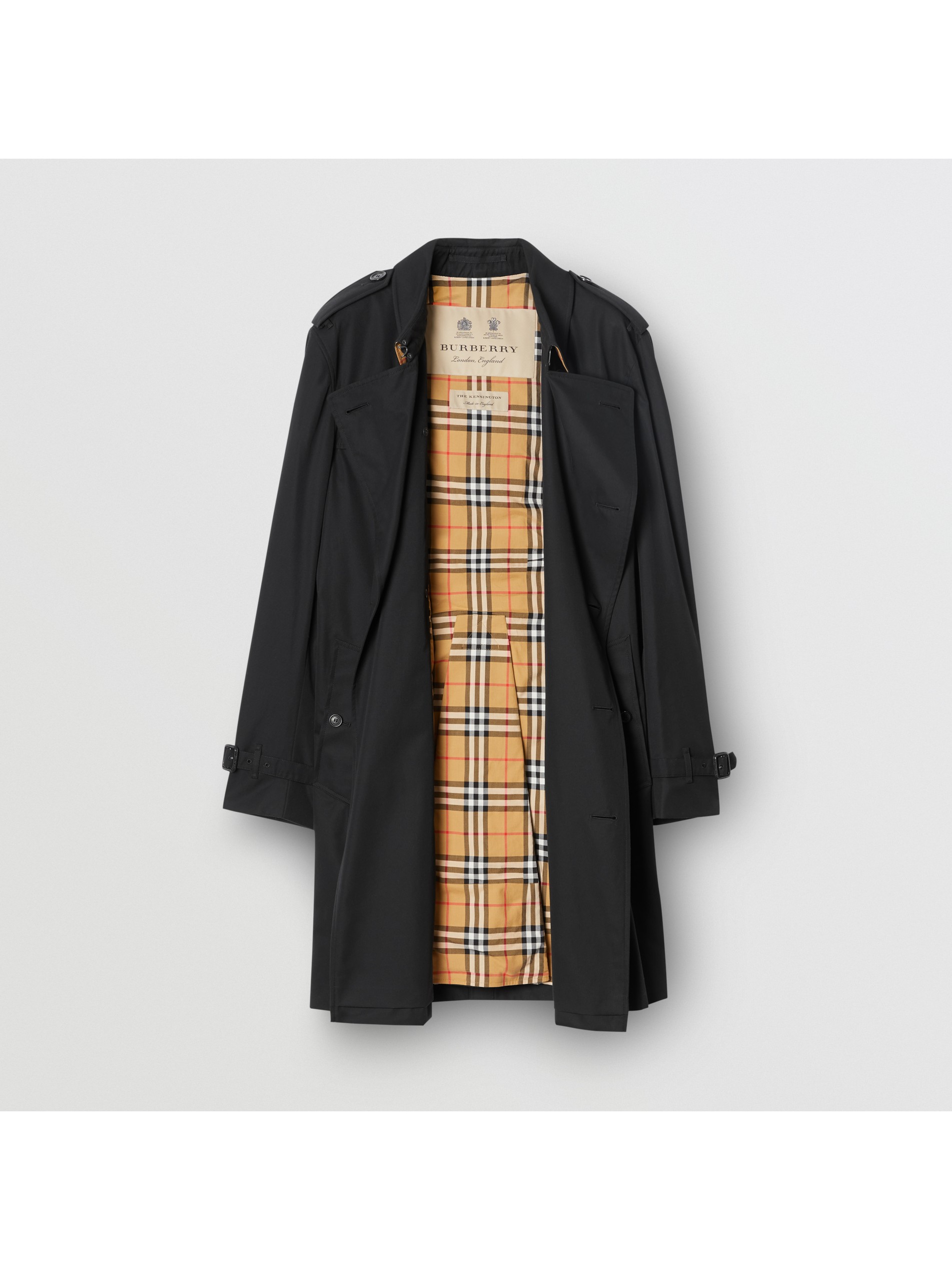 中长款 heritage trench 风衣 (黑色) - 男士 | burberry 博柏利