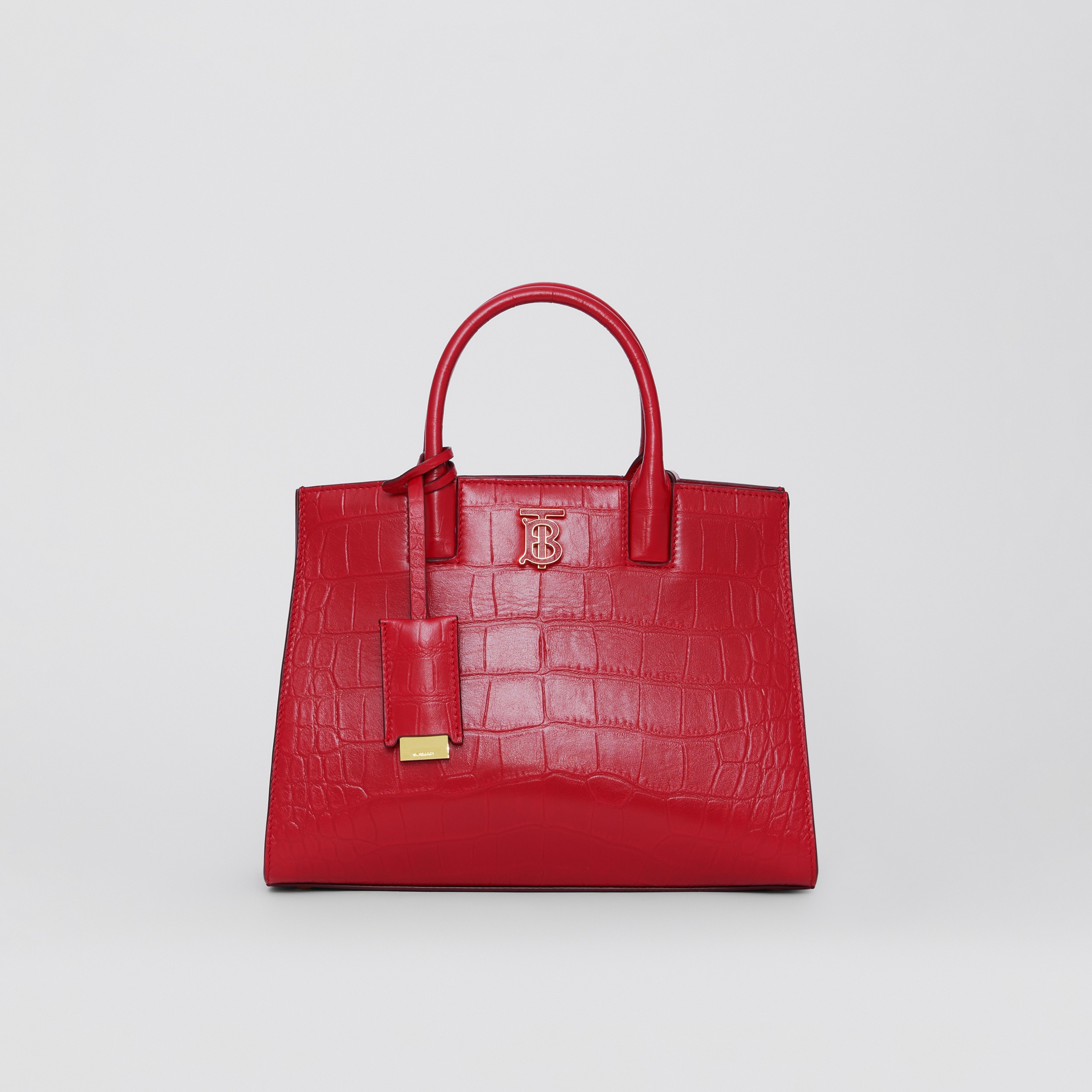 Mini Embossed Leather Frances Bag in Dark Carmine - Women | Burberry® Official - 1