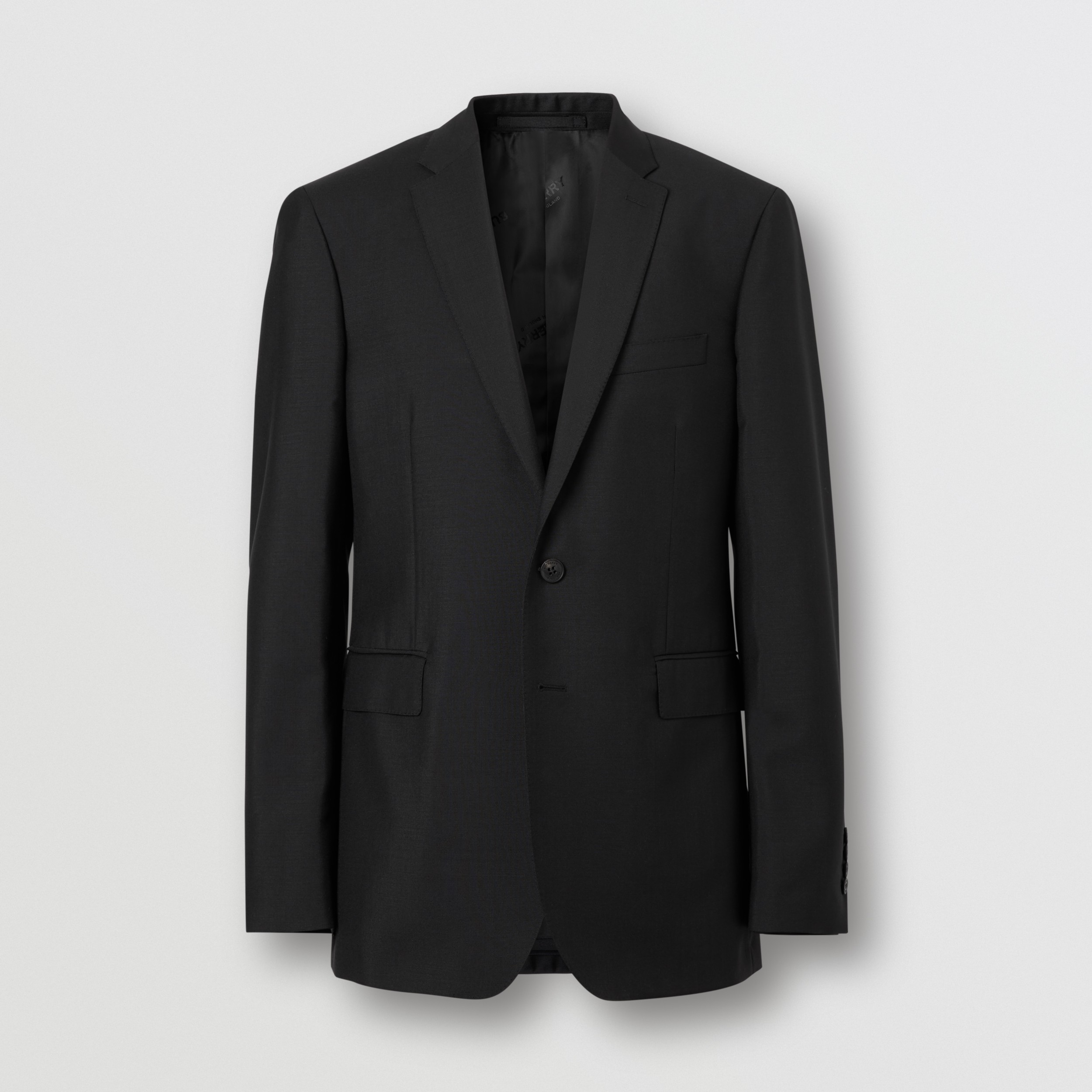 Slim Fit Wool Mohair Suit in Black - Men | Burberry United States