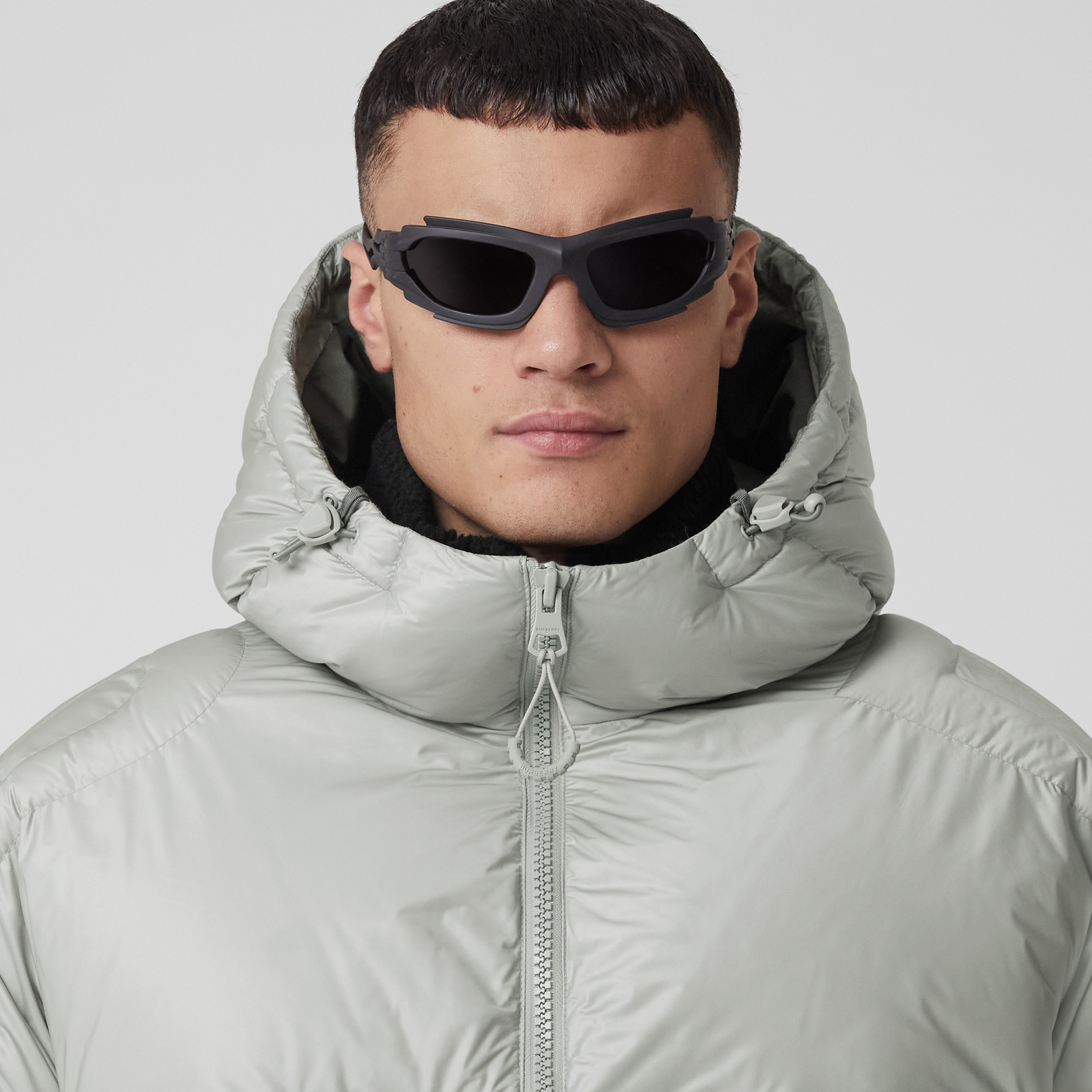 Logo Quilted Nylon Puffer Jacket in Light Pewter Grey - Men | Burberry® Official - 2
