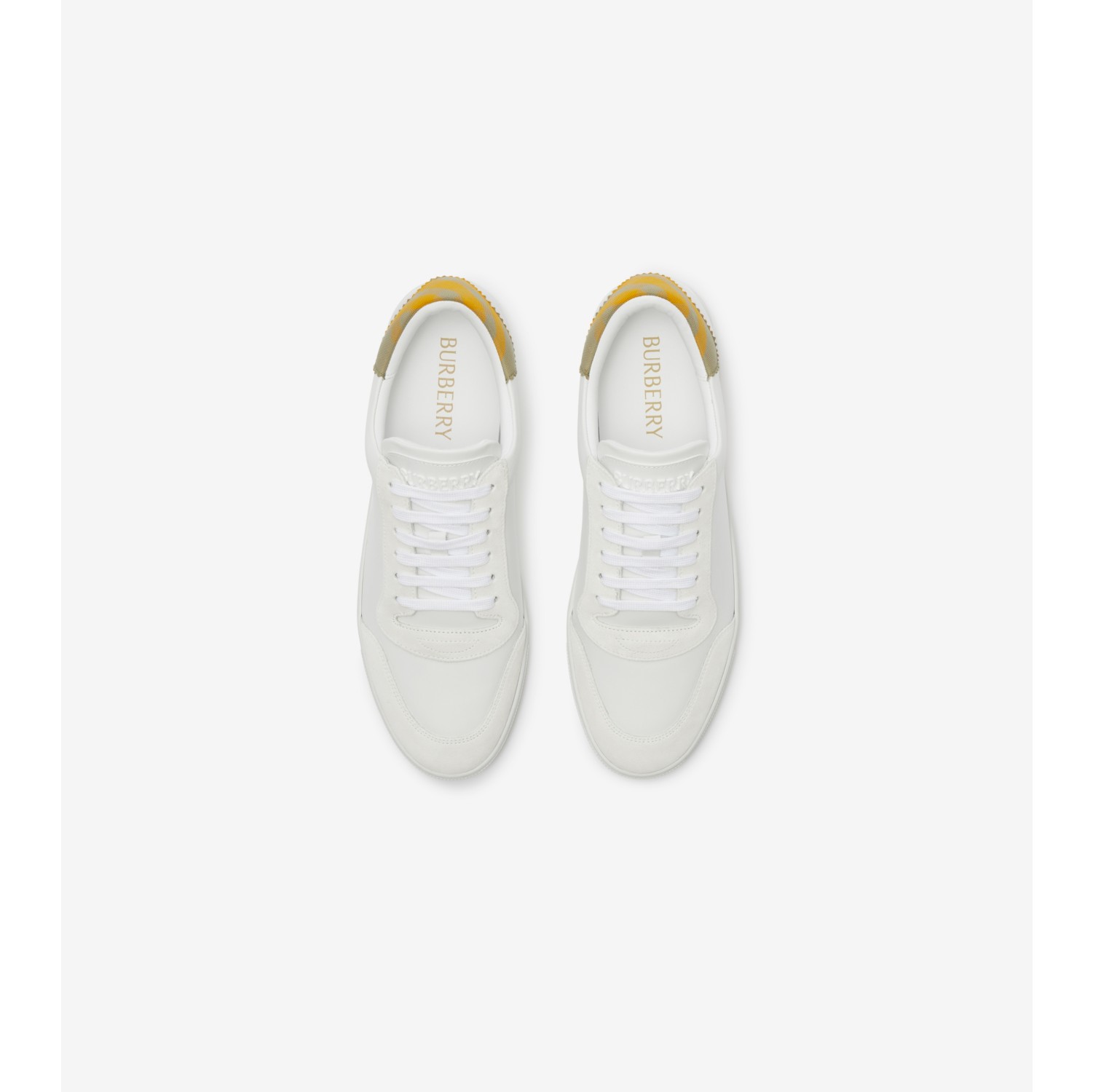 Burberry leather 2024 sneakers white