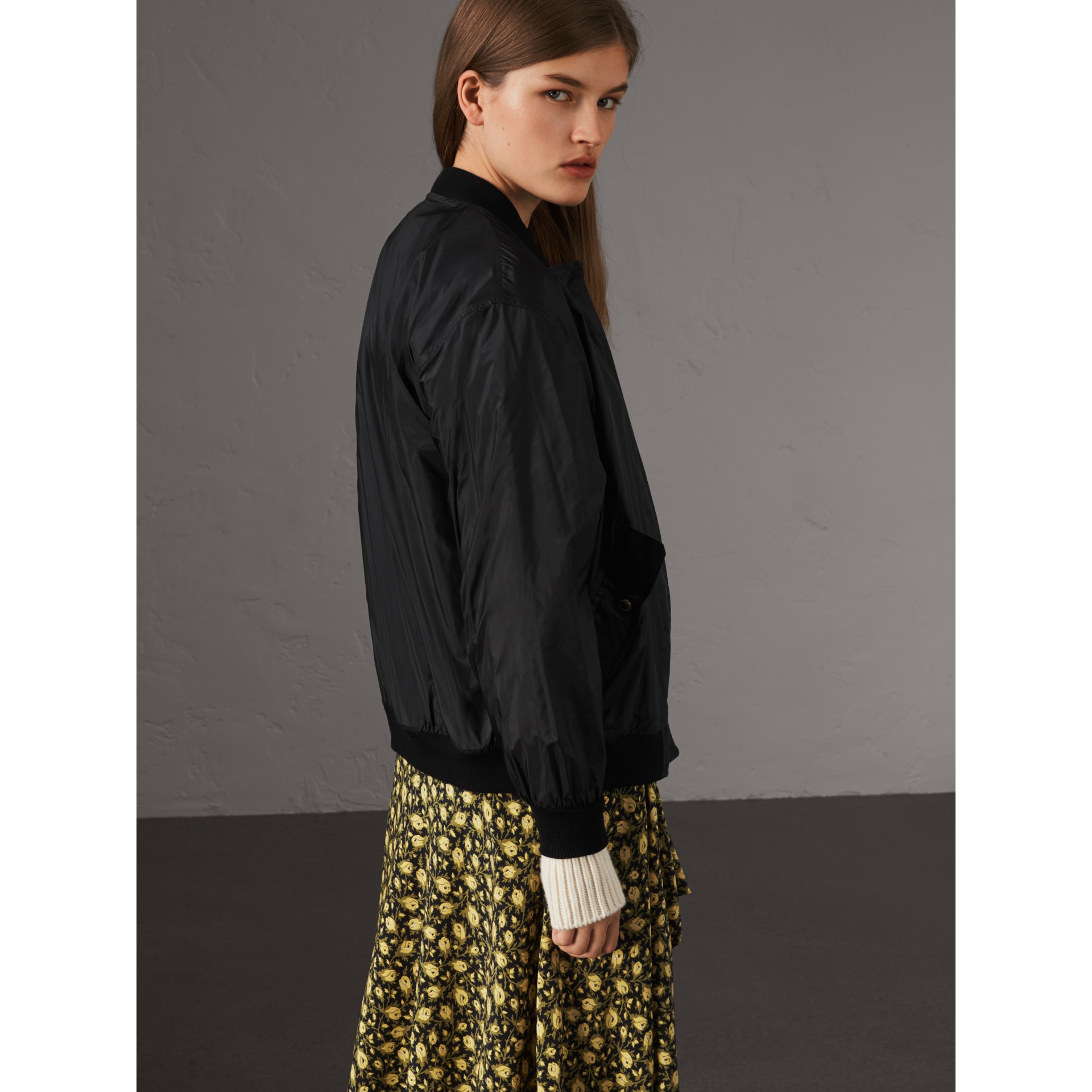 Lightweight Bomber Jacket in Black Women Burberry United States