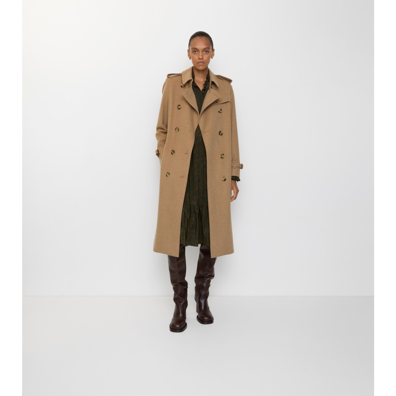 Long Cashmere Kensington Trench Coat