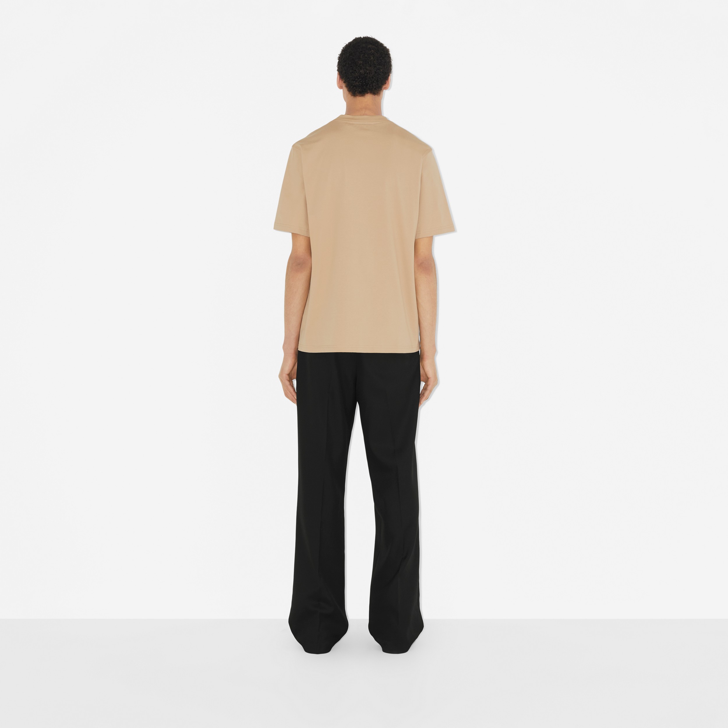 T-shirt en coton avec logo (Fauve Doux) - Homme | Site officiel Burberry® - 4