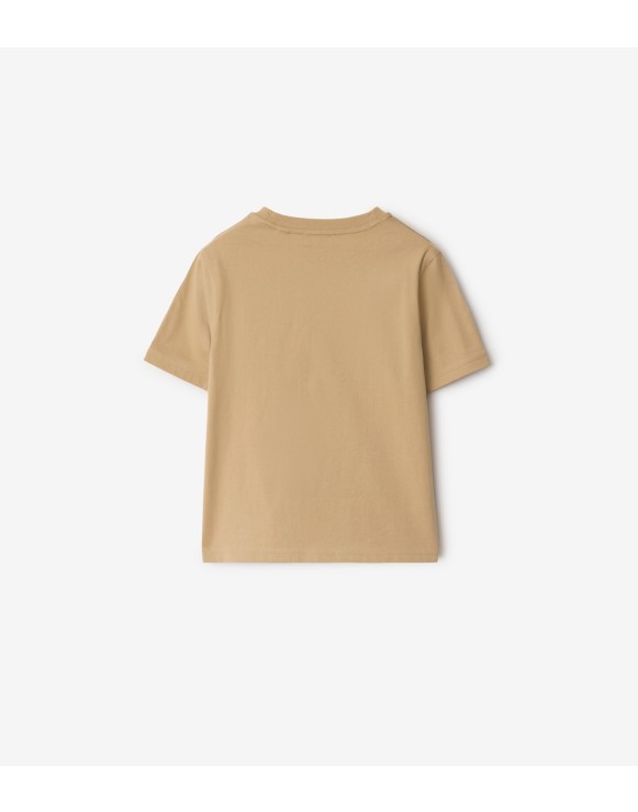 Check Trim Cotton T-shirt
