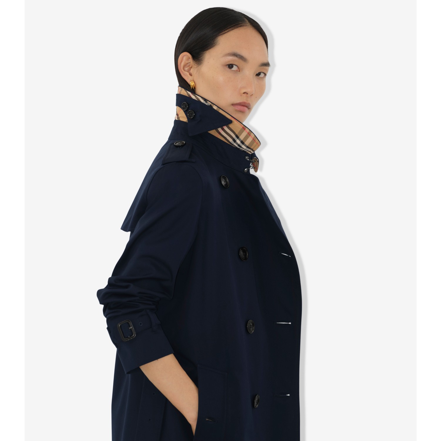 Mid-length Kensington Heritage Trench Coat in Coal blue - Women