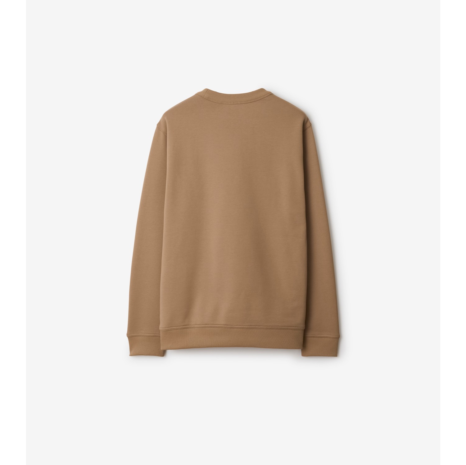 Logo Cotton Blend Sweatshirt in Camel - Men | Burberry® Official