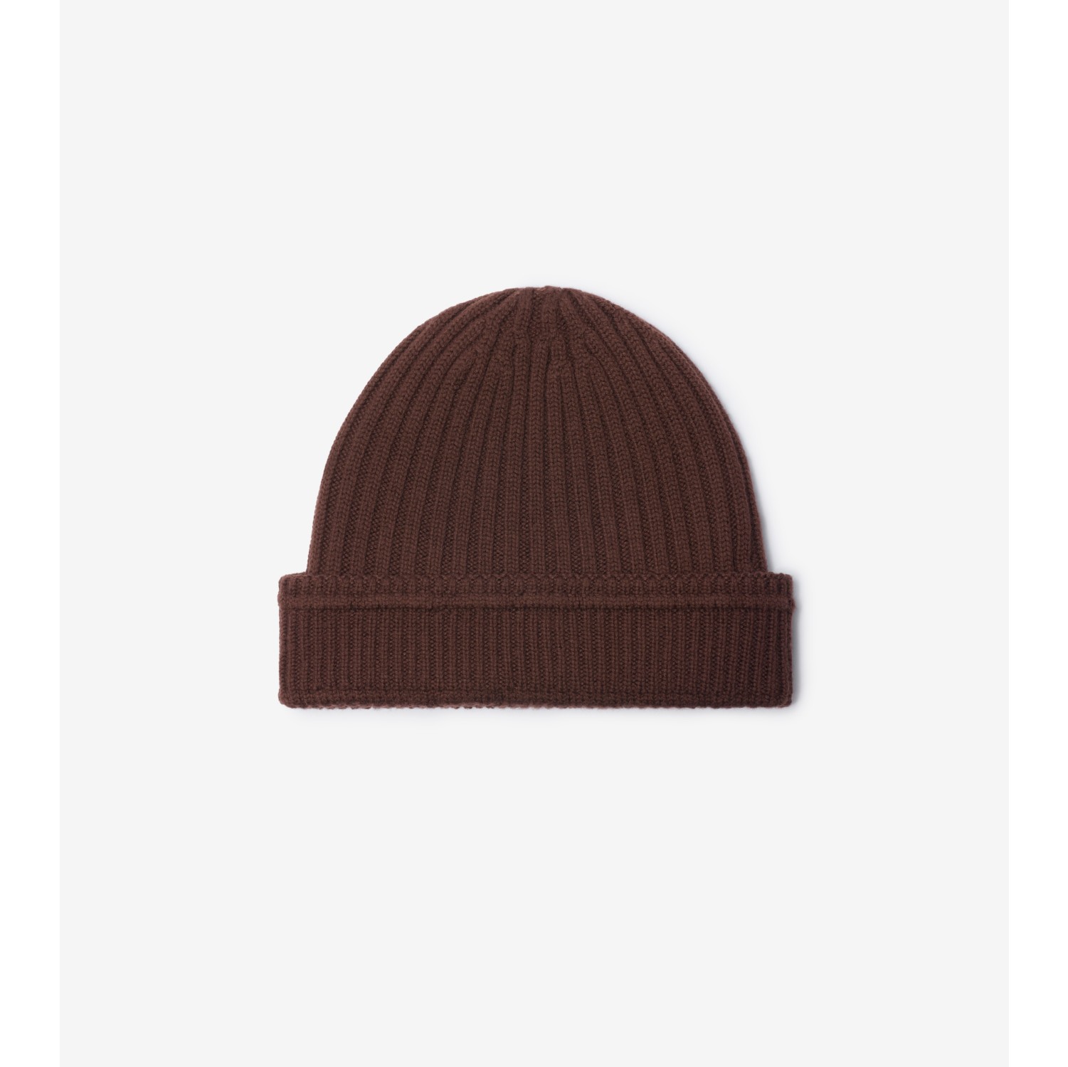 Logo Patch Wool Beanie in Treacle brown - Men | Burberry® Official