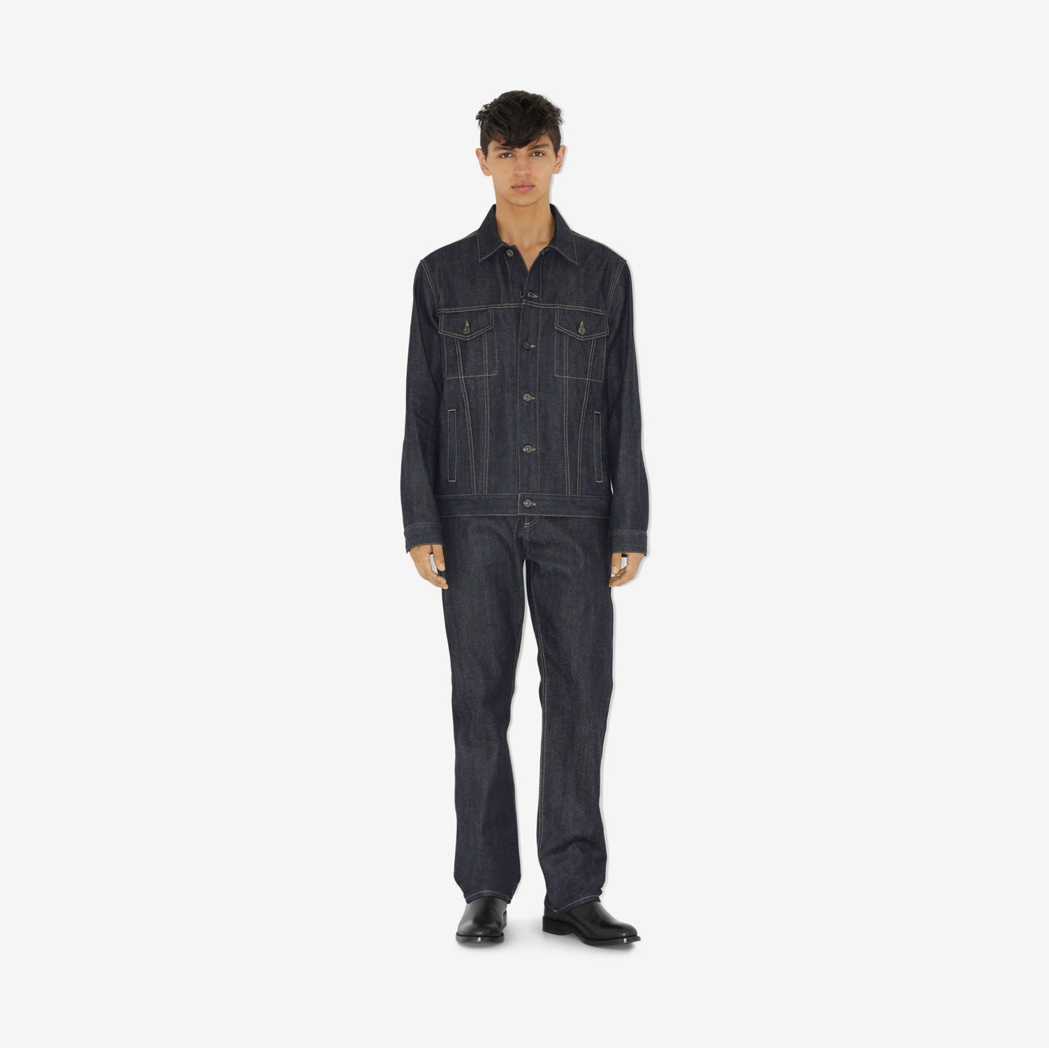 Japanese Denim Jacket in Indigo - Men | Burberry® Official