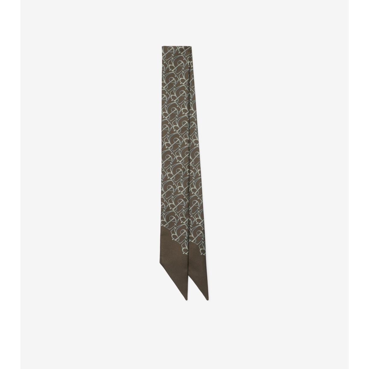 BURBERRY BURBERRY SKINNY B CHARM SILK SCARF 