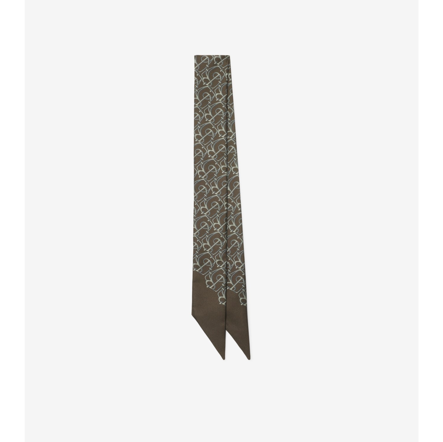 Sciarpa sottile in seta con B Charm