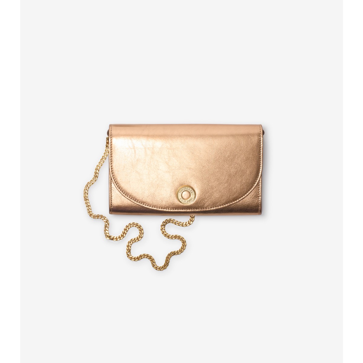 Burberry Chain Strap Wallet In Gold