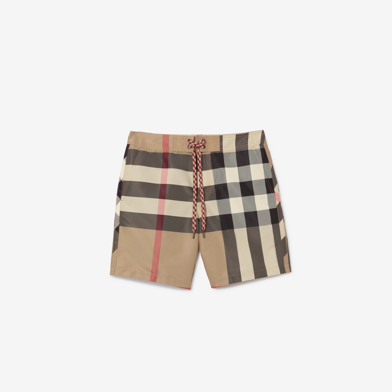 Check Swim Shorts in Archive beige - Men | Burberry® Official