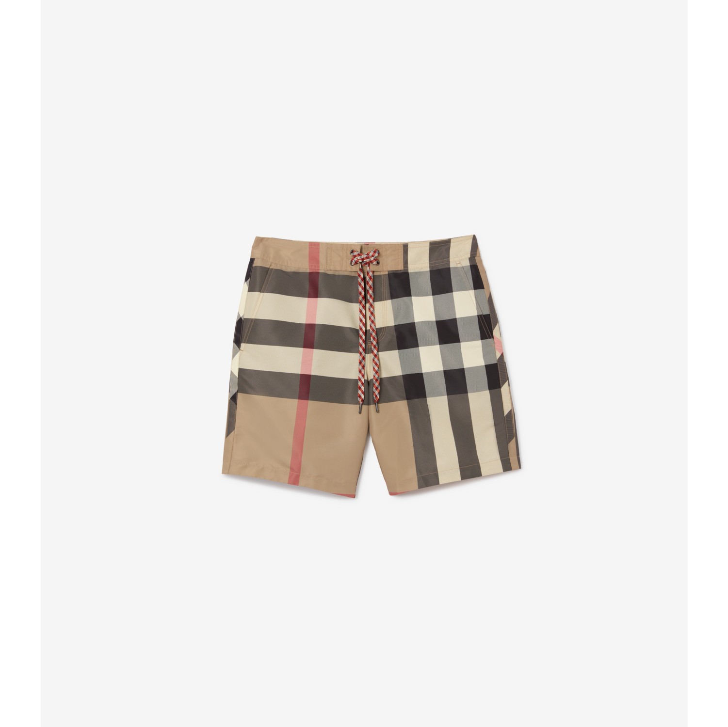 Check Swim Shorts in Archive beige - Men | Burberry® Official