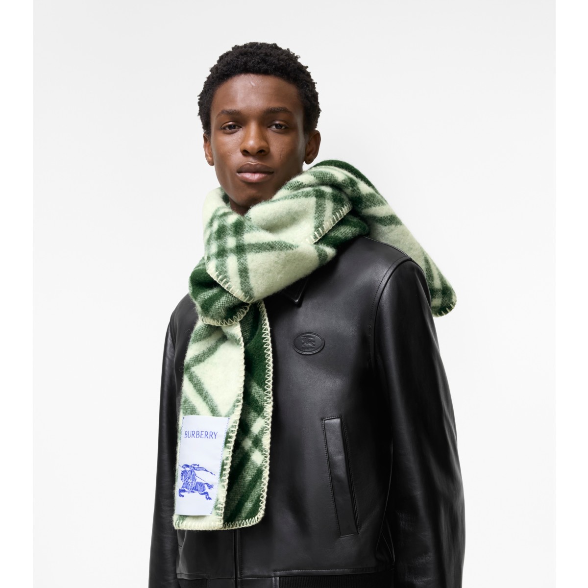  Check Wool Scarf