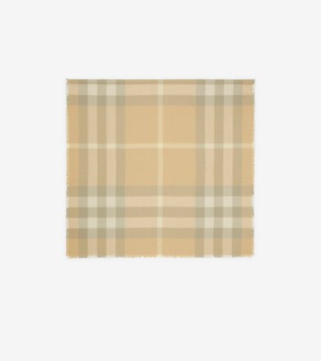 Burberry check-pattern cashmere scarf - Brown