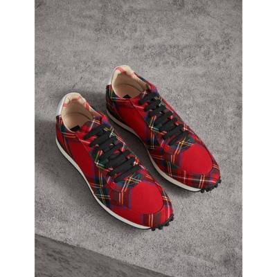 red burberry sneakers