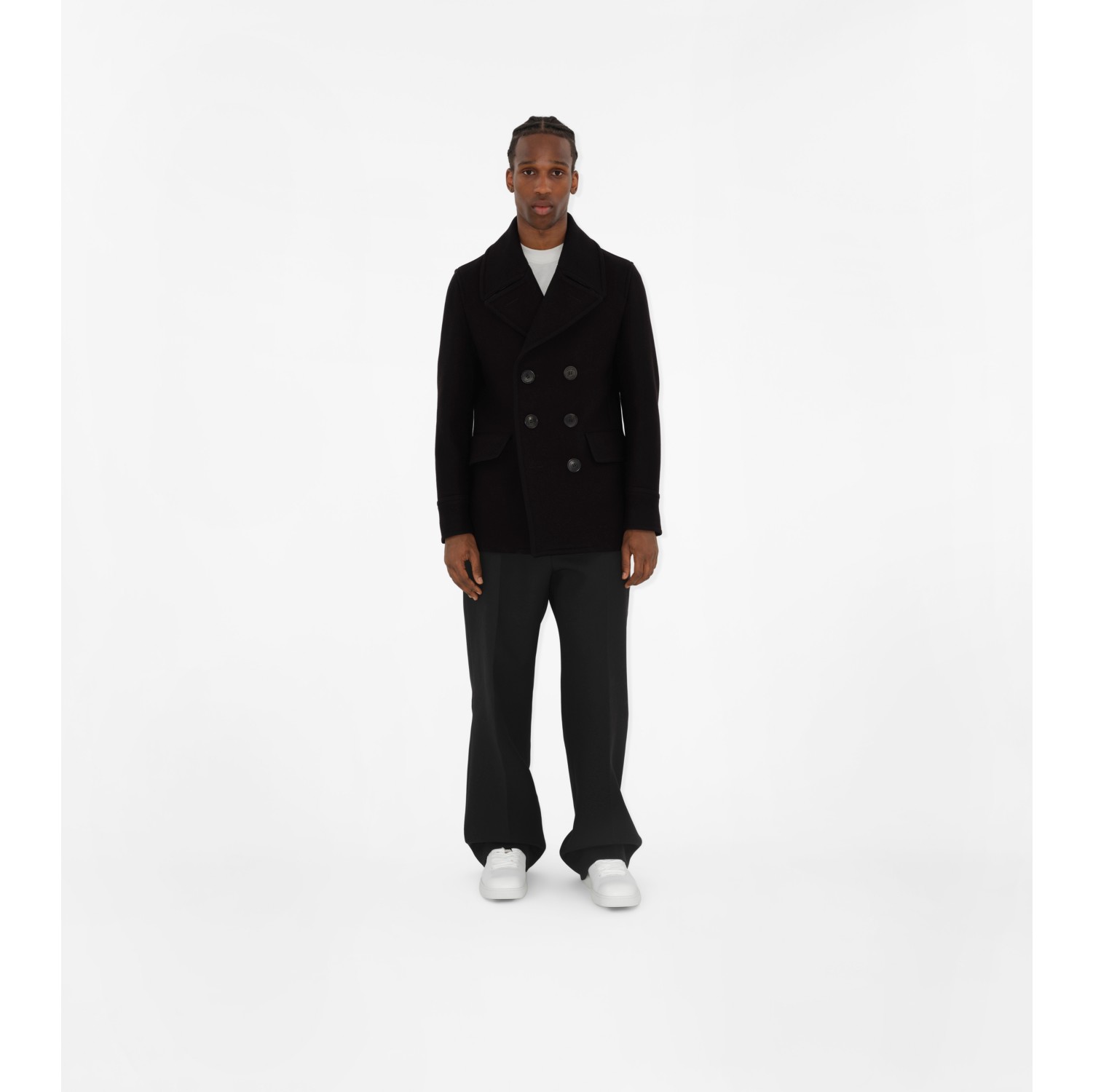 Mens burberry pea coat online