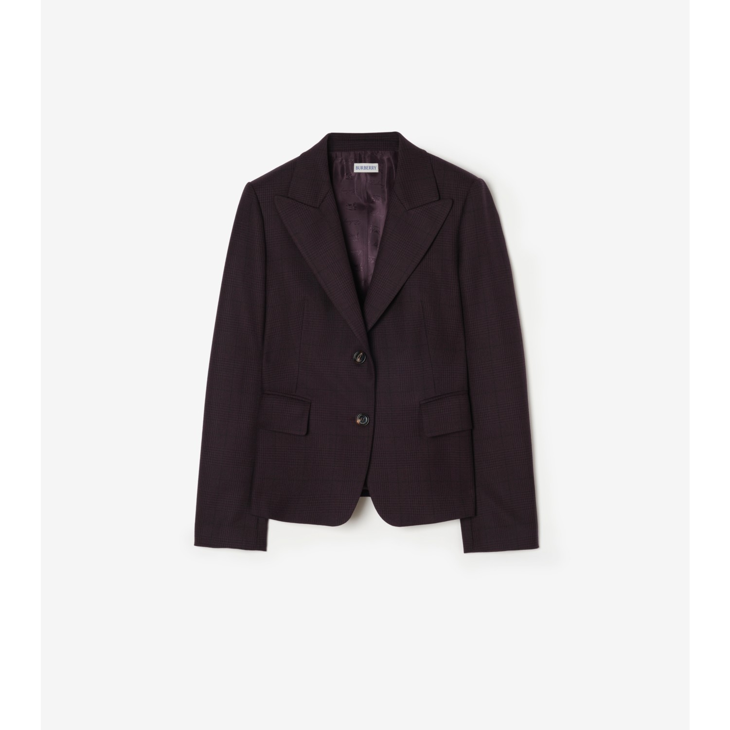 Check Wool Tailored Jacket