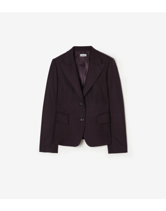 Check Wool Tailored Jacket