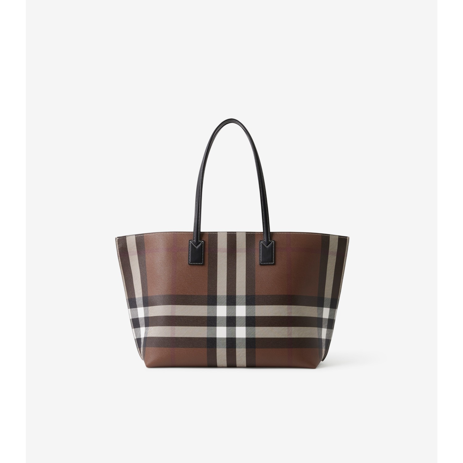 Medium check detail on sale leather tote bag