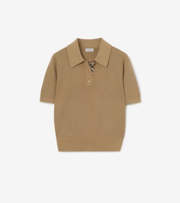 ウール ポロシャツ (フラックスベージュ) - ウィメンズ | Burberry
