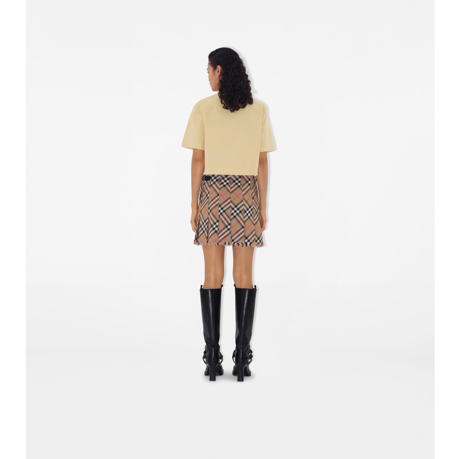 Check Wool Blend Mini Kilt